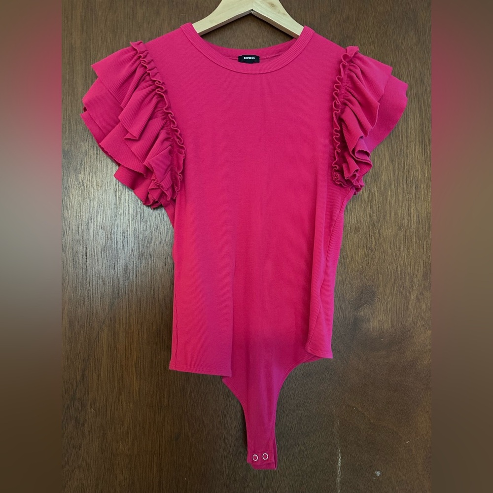 EXPRESS Ruffle Bodysuit